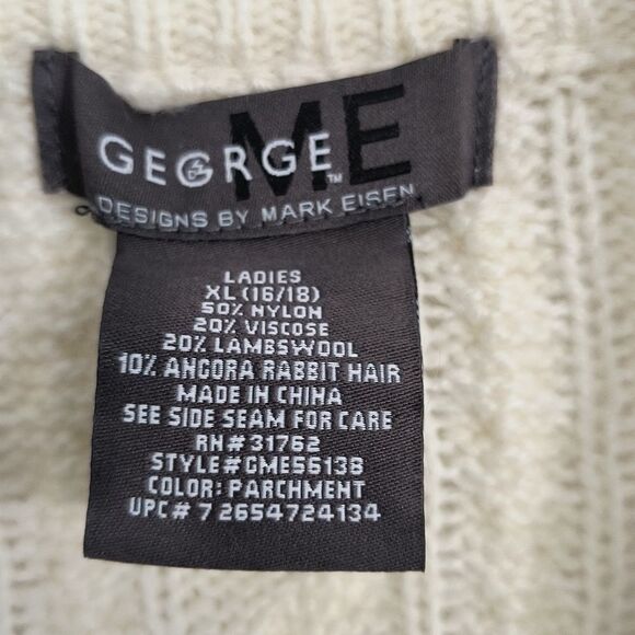 Cream color cable sweater Women's - Picture 2 of 4